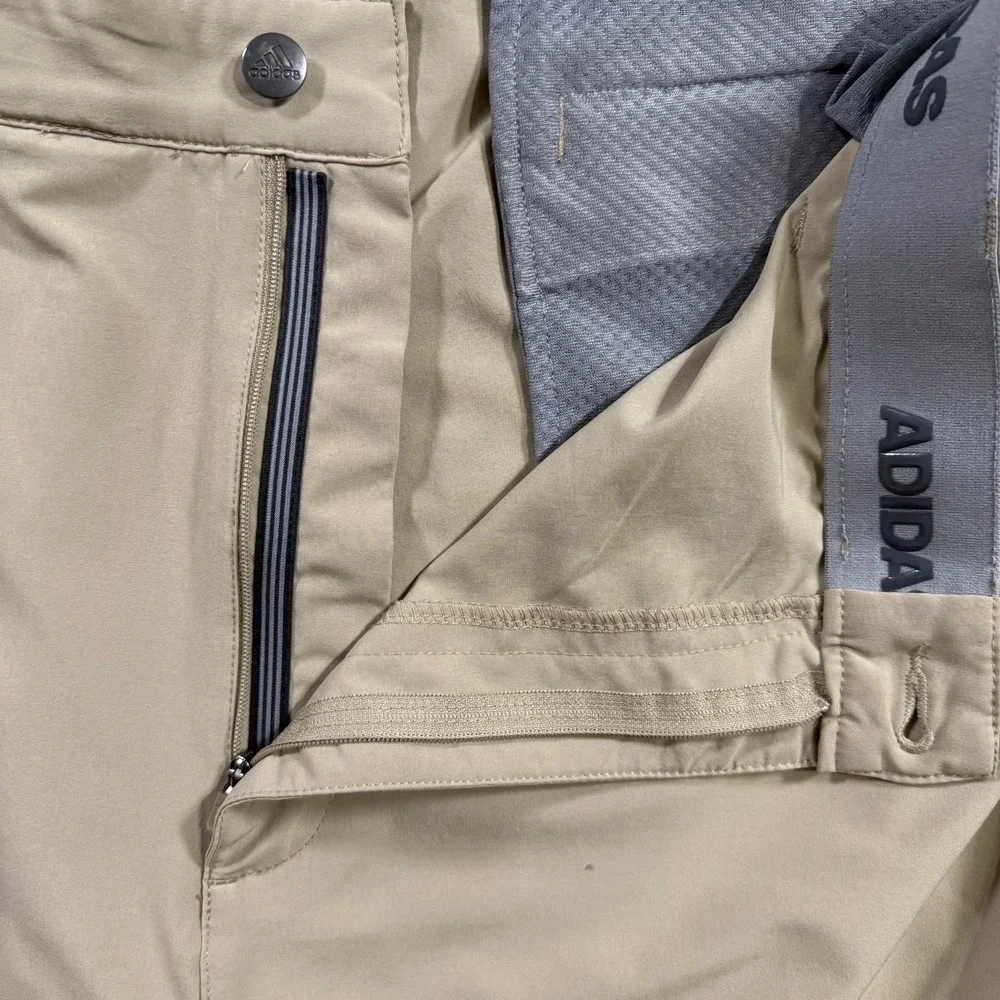 Adidas Men's Size 48 Beige Adi Golf Shorts Stretch Performance‎ Khaki Chino